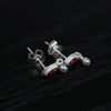 OLIO E ACETO Sterling Silver Lapis Lazuli/Red Snakeskin Jade Pearl Pendant Earrings OLIO-OA13E04-YZZH Red (OA13E05)